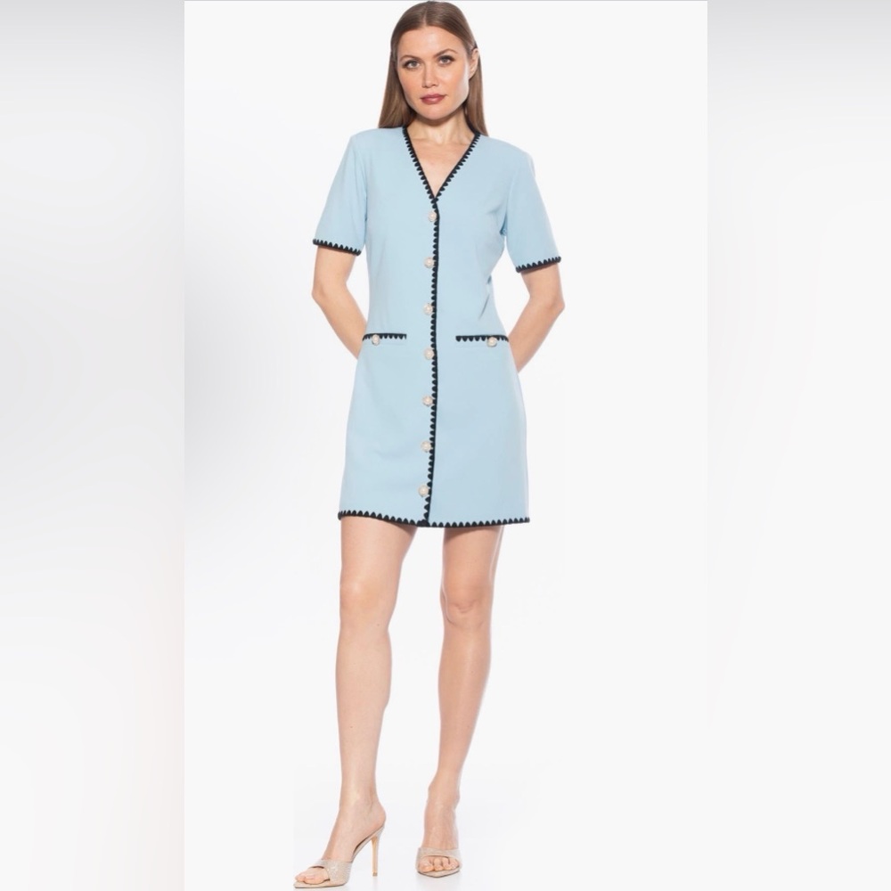 Alexia Admor Light Blue Dress with Black Accents
